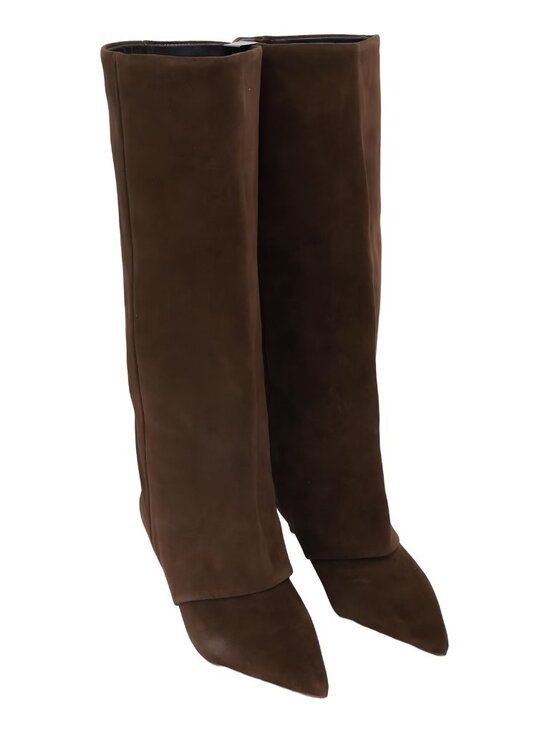 Steve Madden Shoes - Steve Madden Luca Knee-High Chestnut Suede 2-inch Kitten Heel Boots 7M